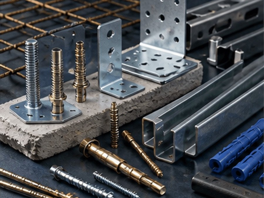 Building materials, steel brackets, anchors, and construction accessories