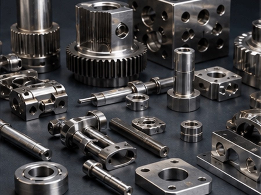 Machined metal parts, stamped parts, gears, and precision components